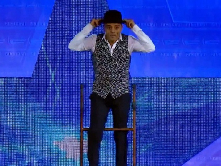Узеир Новрузов продемонстрировал чудеса акробатики на лестнице на шоу «Georgia Got Talent» - ВИДЕО
