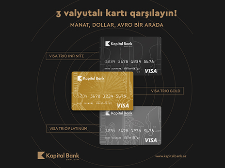 Visa Trio – манат, доллар и евро на единой карте