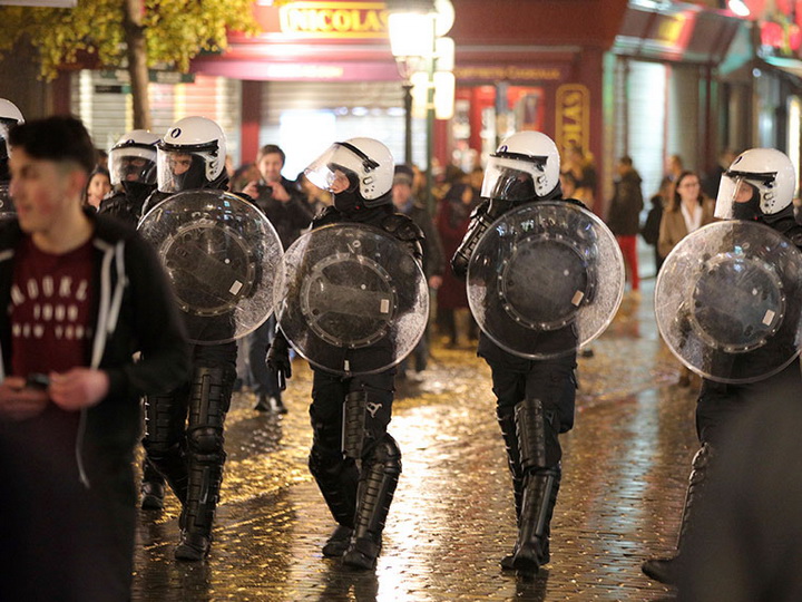 Полиция разогнала участников массовых беспорядков в центре Брюсселя