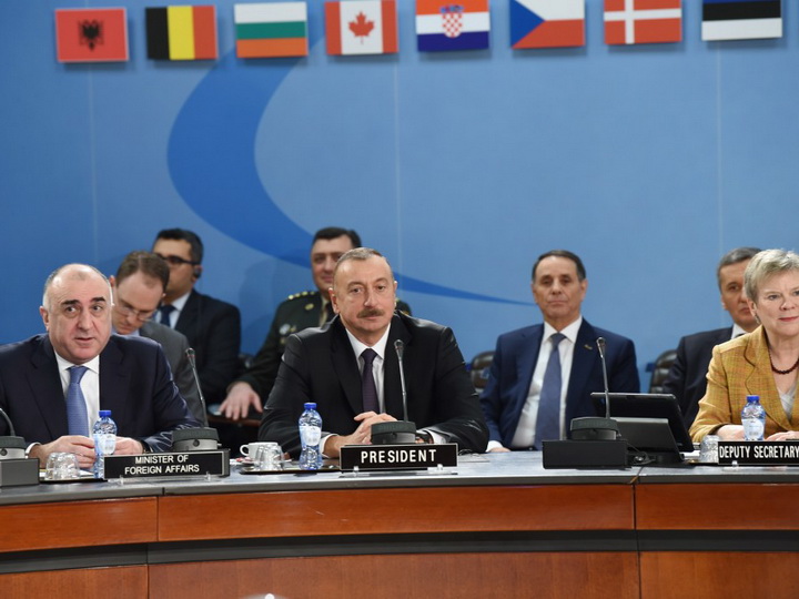 Президент Ильхам Алиев принял участие в заседании Североатлантического совета НАТО - ФОТО