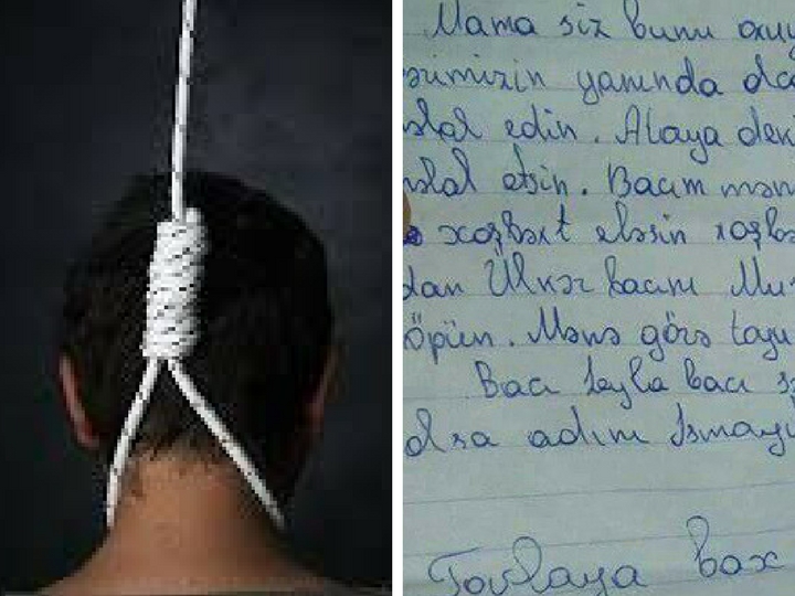 Предсмертная записка азербайджанского школьника шокировала всех: «Я буду рядом с Пророком» - ФОТО