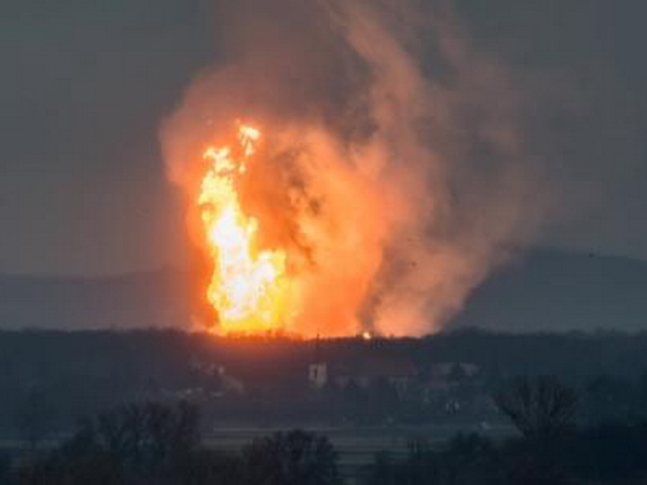 Появилось видео момента взрыва на газовом хабе в Австрии – ВИДЕО