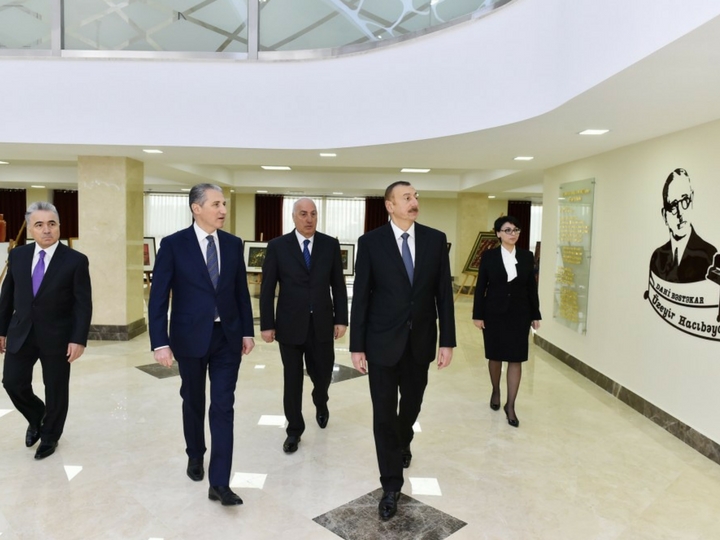 Ильхам Алиев ознакомился с условиями, созданными после реконструкции во Дворце культуры «Кимьячи» - ФОТО