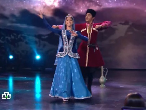Юные танцоры станцевали в эфире НТВ азербайджанский народный танец «Булагбаши»- ВИДЕО