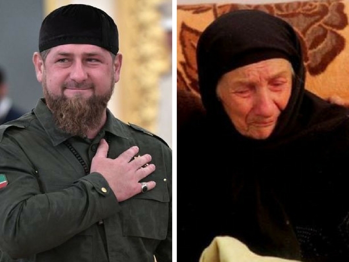 Ramzan Kadırov Goranboyda tapılan 104 yaşlı qadına köməklik edib