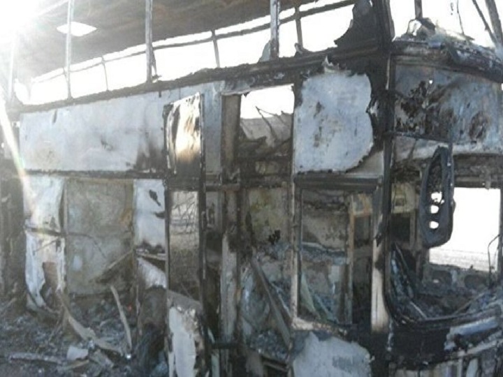 Qazaxıstanda 52 sərnişin avtobusda yanaraq ölüb - VİDEO