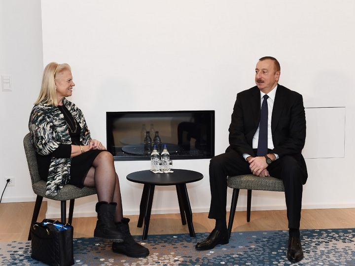 İlham Əliyev Davosda “IBM” şirkətinin baş icraçı direktoru ilə görüşüb – FOTO - YENİLƏNİB