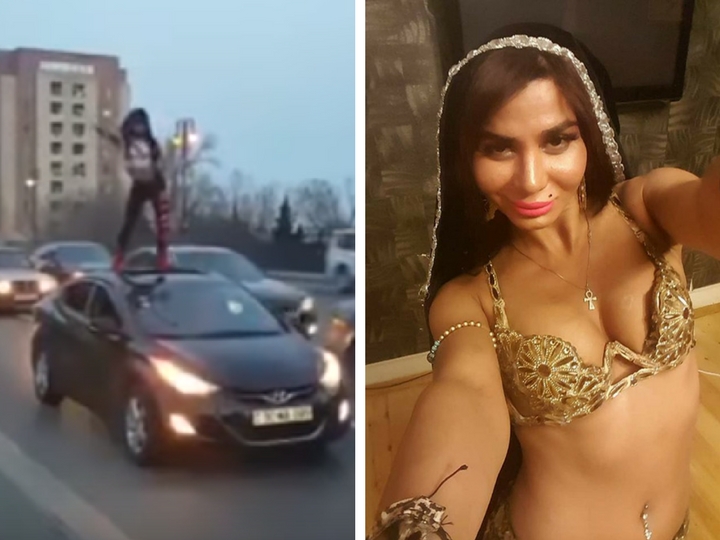 Любительница танцев на крыше авто из Баку оштрафована - ФОТО – ВИДЕО – ОБНОВЛЕНО