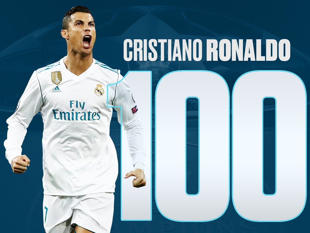 Роналду – первый игрок в истории Лиги чемпионов, забивший 100 голов за один клуб