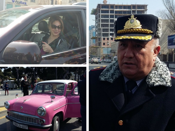 Дорожная полиция Баку поздравила женщин с праздником 8 Марта – ФОТО