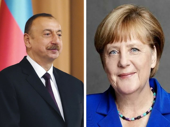 İlham Əliyev Angela Merkeli təbrik edib