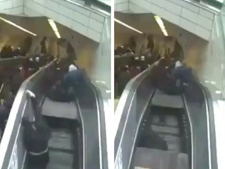 Обрушение эскалатора в метро Стамбула попало на видеокамеры – ВИДЕО