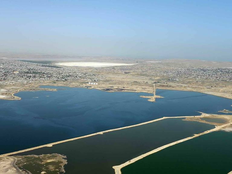В Баку началось строительство новой четырехполосной дороги через озеро – ФОТО – КАРТА