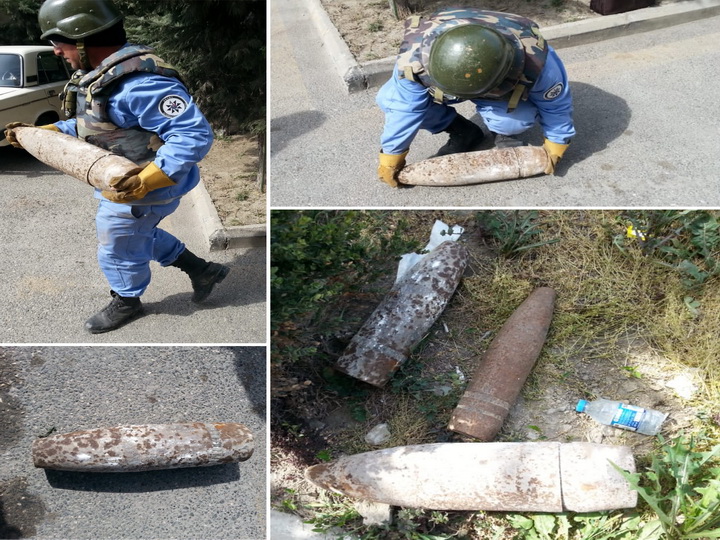 В Баку в отделении полиции нашли крупнокалиберные снаряды – ФОТО