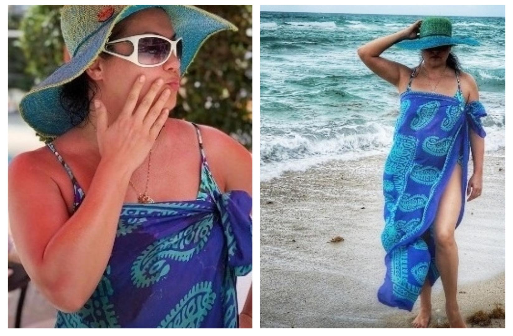 Анна Нетребко в келагаи на пляже в Майами – ФОТО