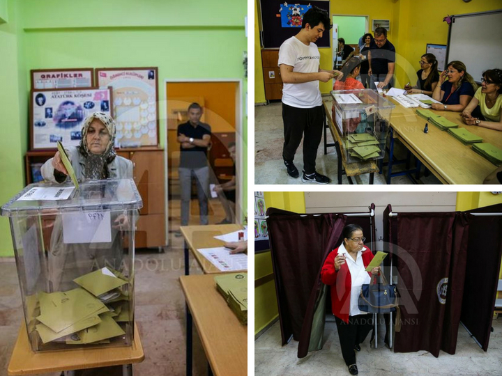 Граждане Турции голосуют на выборах – ФОТОРЕПОРТАЖ