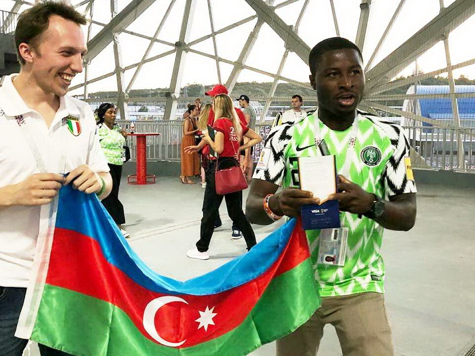 «Я из Нахчывана!»: Болельщик из Нигерии гордится тем, что он азербайджанец - ВИДЕО