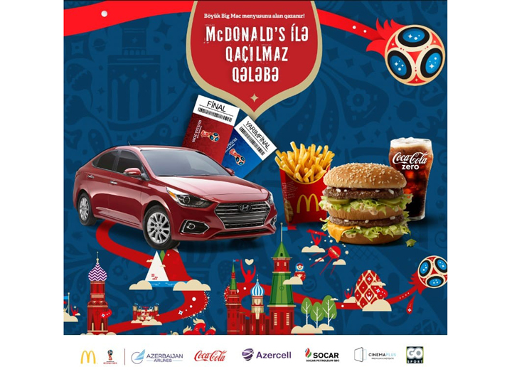McDonald’s Азербайджан провела грандиозную беспроигрышную лотерею, приуроченную к Чемпионату мира по футболу 2018 - ФОТО