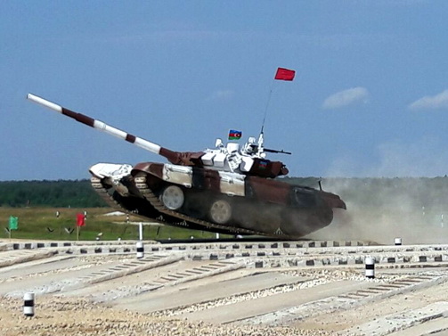 Азербайджанские военнослужащие отправились в Москву для участия в конкурсе «Танковый биатлон»