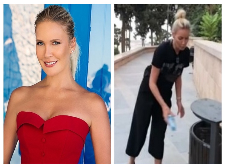 Елена Летучая призвала жителей Баку не засорять город пластиковыми бутылками – ВИДЕО