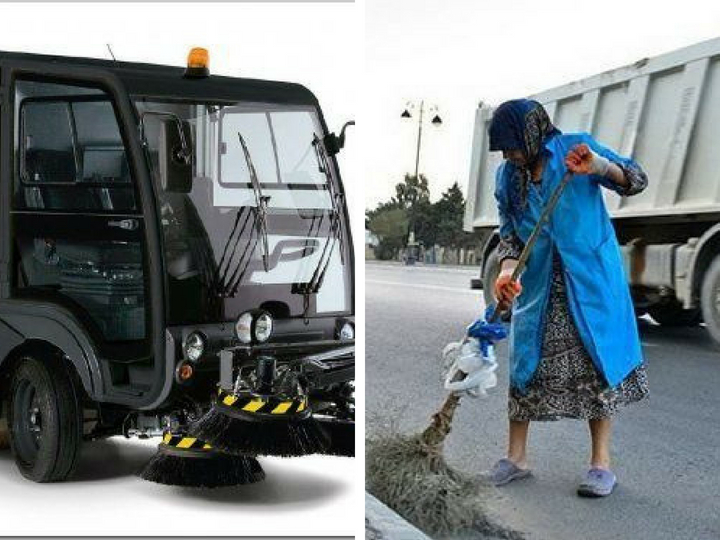 В Баку завезена спецтехника для уборки улиц