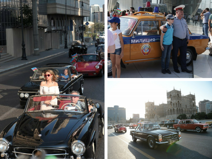 В Баку состоялись пробег и выставка классических автомобилей - ФОТО