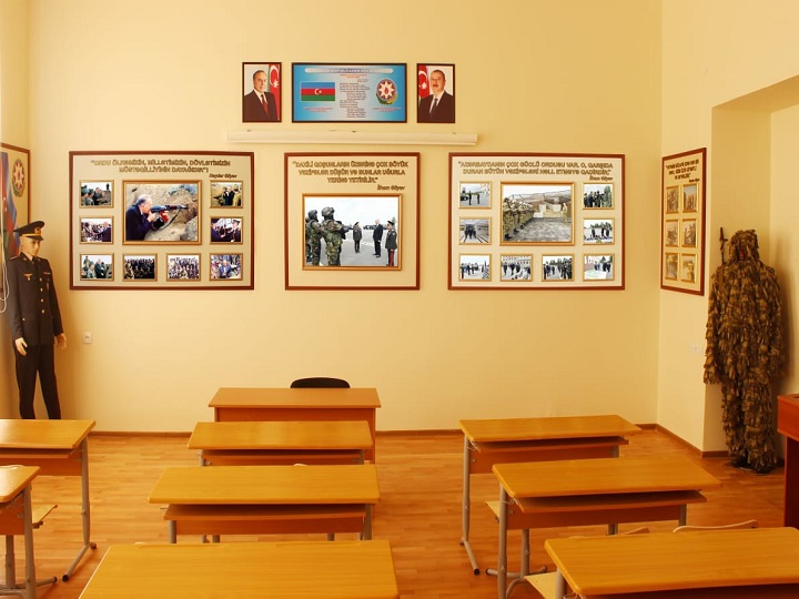 Daha bir təhsil ocağında gənclərin çağırışaqədər hazırlığı kabineti yaradılıb - FOTO