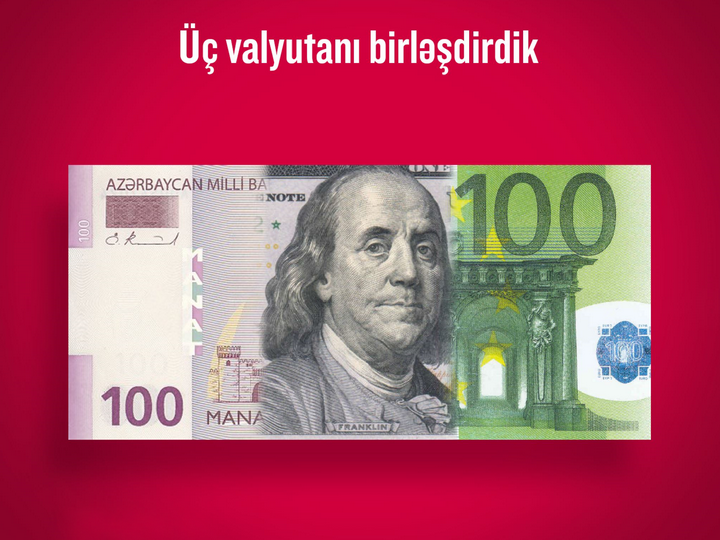 Kapital Bank  объединил три валюты!