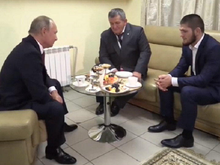 Путин: «Хабиб, мы все можем прыгнуть так, что мало не покажется...» – ВИДЕО