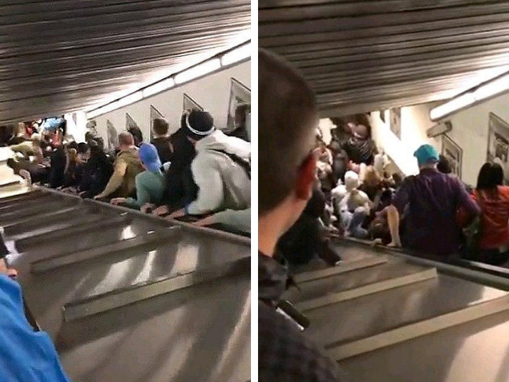 В метро Рима сломался эскалатор с фанатами ЦСКА: есть раненые - ВИДЕО