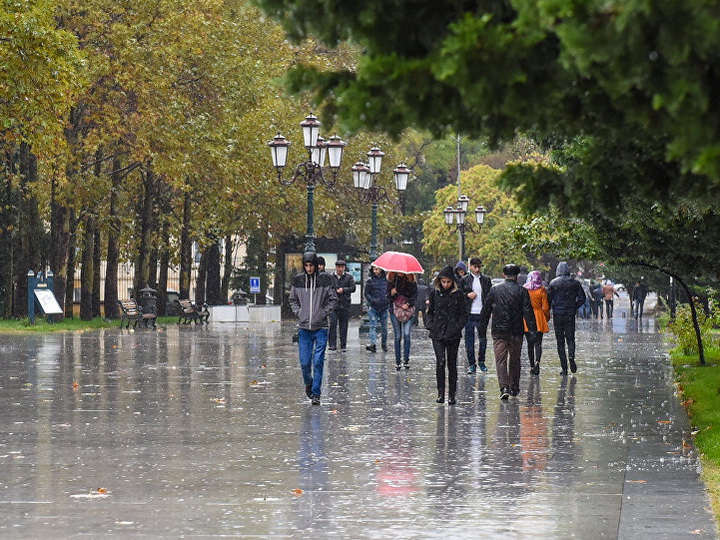 Во вторник в Баку пасмурно и дождливо
