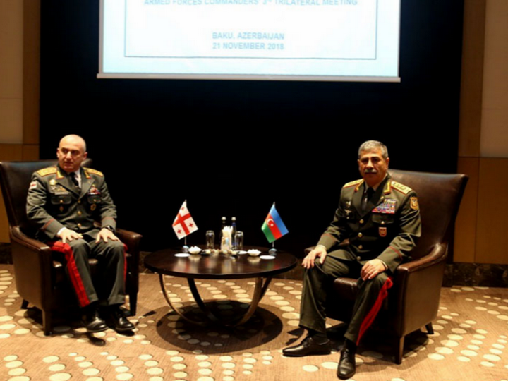 Состоялась встреча министра обороны Азербайджана и начальника Генштаба ВС Грузии