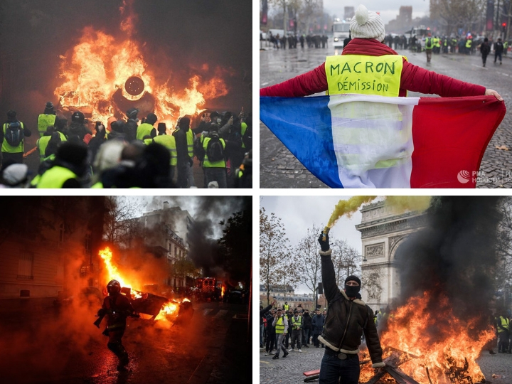 Париж в огне. Крупнейшие за десятилетие беспорядки во Франции – ФОТО – ВИДЕО