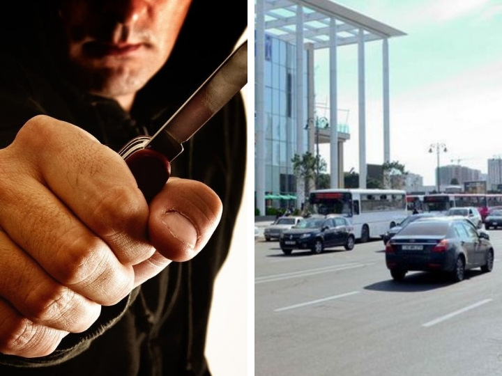 МВД АР: В Баку задержан мужчина, угрожавший ножом перед станцией метро «Гянджлик»
