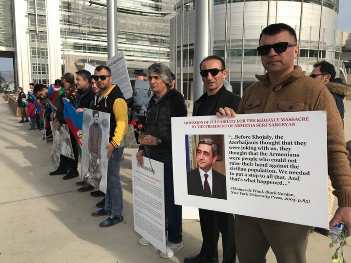 В городе Сан-Хосе США организован митинг в связи с 27-й годовщиной Ходжалинского геноцида - ФОТО