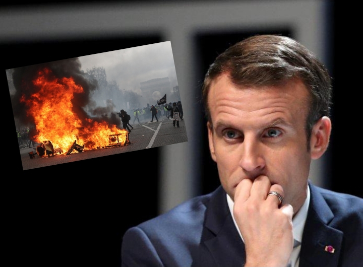 Макрон считает, что «желтые жилеты» хотят уничтожить Францию - ФОТО - ВИДЕО