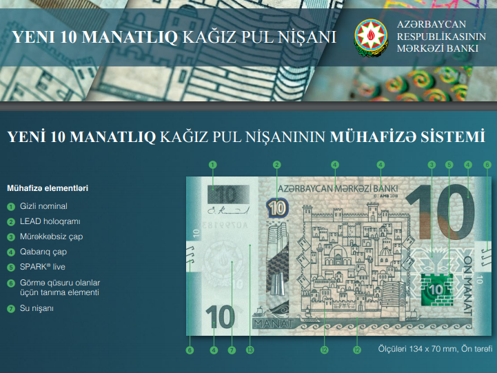 В Азербайджане обновилась 10-манатная банкнота