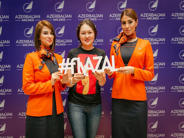 AZAL Almatıda yeni müntəzəm aviareysin təqdimatını keçirib – FOTO
