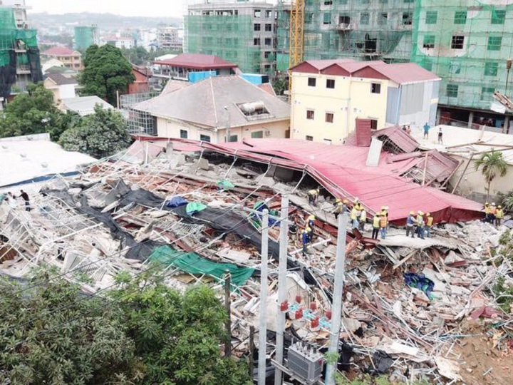 В Камбодже рухнуло строящееся здание, есть жертвы - ФОТО