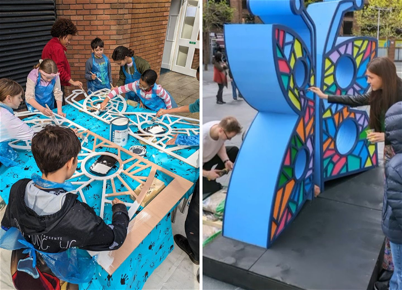 Бабочка-символ: Проект художницы из Азербайджана представлен в центре Лондона - ФОТО