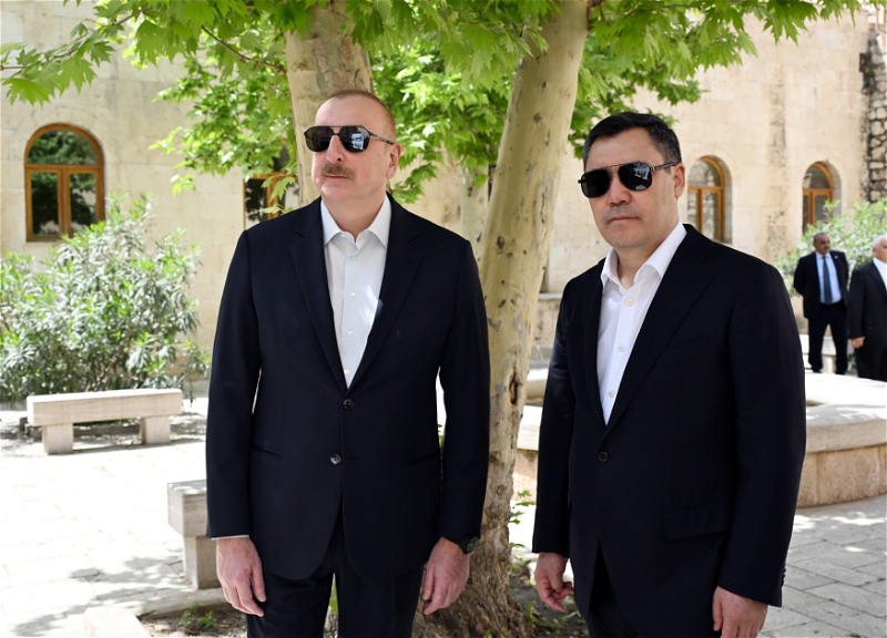 Президенты Ильхам Алиев и Садыр Жапаров побывали в крепости Шахбулаг в Агдаме - ФОТО