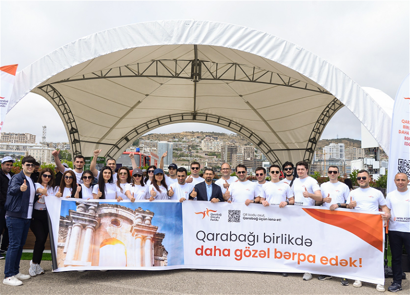 Зеленый павильон Фонда Возрождения Карабаха на Бакинском марафоне-2024 был встречен с большим интересом - ФОТО