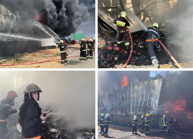 Пожар в торговом центре «Сядяряк» — ФОТОРЕПОРТАЖ