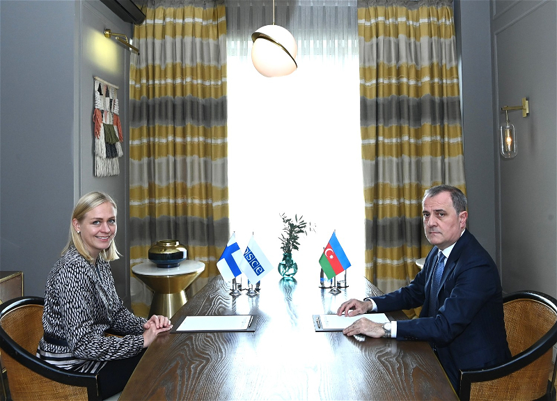 Джейхун Байрамов и Элина Валтонен обсудили сотрудничество Азербайджана с ОБСЕ и мирный процесс с Арменией - ФОТО