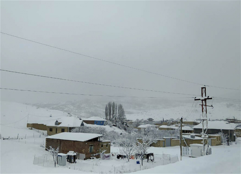 В горных районах Азербайджана выпал снег