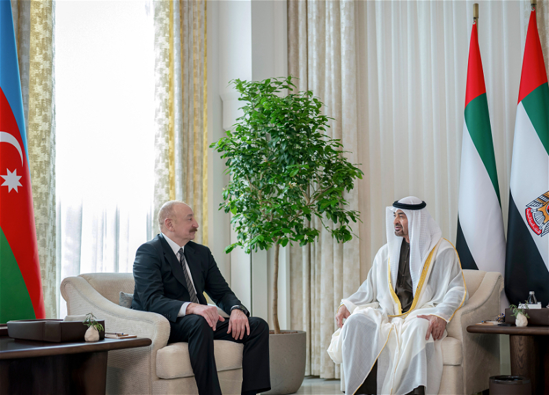 В Абу-Даби состоялась встреча Президента Ильхама Алиева с Президентом ОАЭ - ФОТО