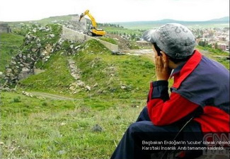 Завершен демонтаж памятника армяно-турецкой дружбе в Карсе - ФОТО