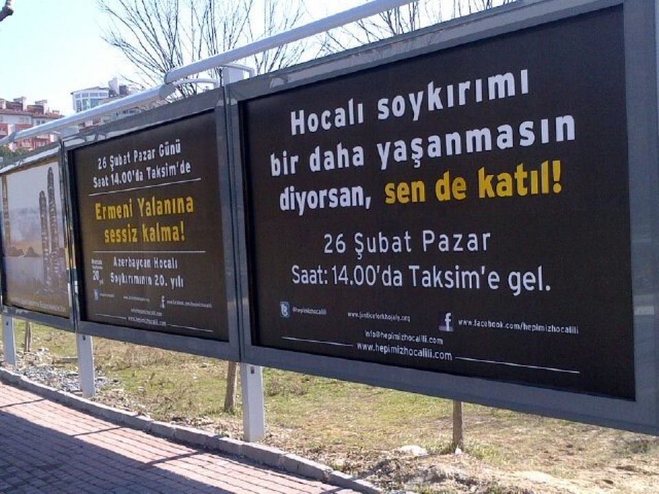 Билборды об акции, посвященной 20-летию событий в Ходжалы, установлены по всему Стамбулу - ФОТО