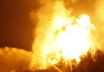 На территории Шамахинского района произошел взрыв магистрального газопровода