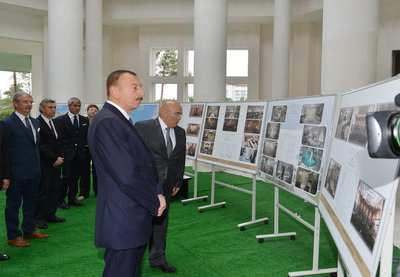 Ильхам Алиев ознакомился с ходом строительных работ в санатории «Карабах» в Нафталане - ФОТО
